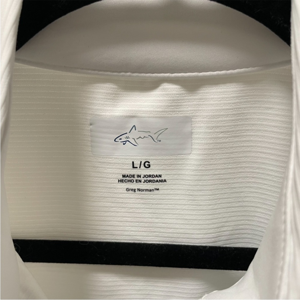 Greg Norman Collection NWT White Ribbed Zip-Up Vest Stand Collar Size L - Picture 2 of 6